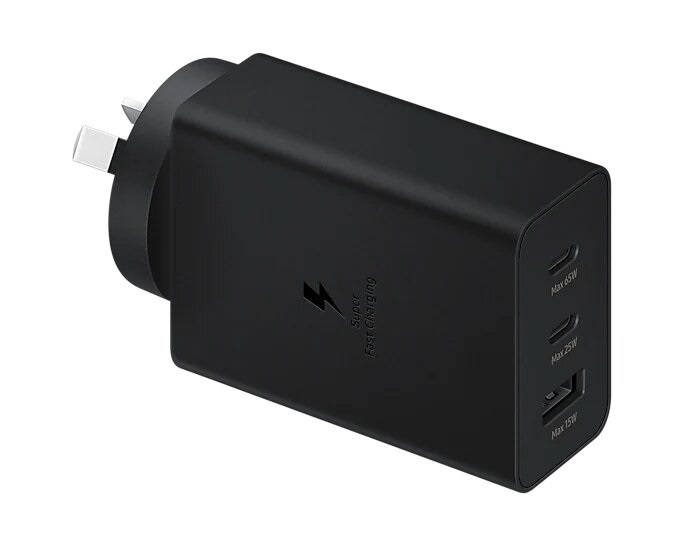 SAMSUNG, AC, TRIO, POWER, ADAPTOR, -, 65W, NO, CABLE, (BLACK), 