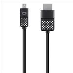 BELKIN, 1.8M, MINI, DISPLAYPORT, TO, HDMI, CABLE, (AUDIO, AND, VISUAL), 4K, BLK, 1, YR, WTY, 