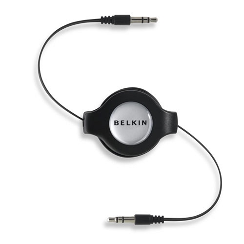 BELKIN, 1.4M, CAR, STEREO, 3.5MM, AUDIO, CABLE, RETRACTABLE, 1YR, WTY, 