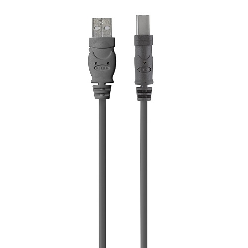 Cables/BELKIN: BELKIN, 1.8M, USB, 2.0, PERIPHERAL, CABLE, A, TO, B, GREY, 2YR, WTY, 