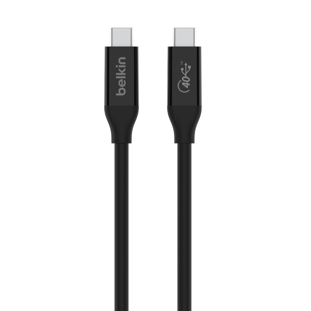 Belkin, CONNECT, USB4, Cable, (0.8M, /2.6ft), -, Black, (INZ001BT0.8MBK), USB-IF, Certified, data, transfer, speeds, of, up, to, 40Gbps, 