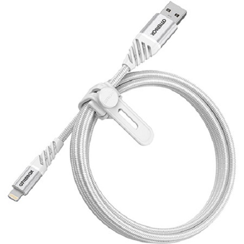 OtterBox, Lightning, to, USB-A, Cable, (1M), -, Premium, -, Cloud, White, (78-52640), MFi, Certified, 3, AMPS, (60W), 480, Mbps, Data, Tr, 