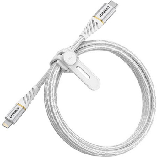 Cables/Otterbox: OtterBox, Lightning, to, USB-C, Fast, Charge, Cable, (1M), -, Premium, -, Cloud, Sky, White, (78-52651), MFi/USB, PD, 3, AMPS, (60W), 480, 