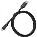 OtterBox, USB-C, to, USB-A, Cable, (1M), -, Black, (78-52537), USB, 2.0, 3, AMPS, (60W), 480, Mbps, Data, Transfer, Rate, Bend/flex-tes, 