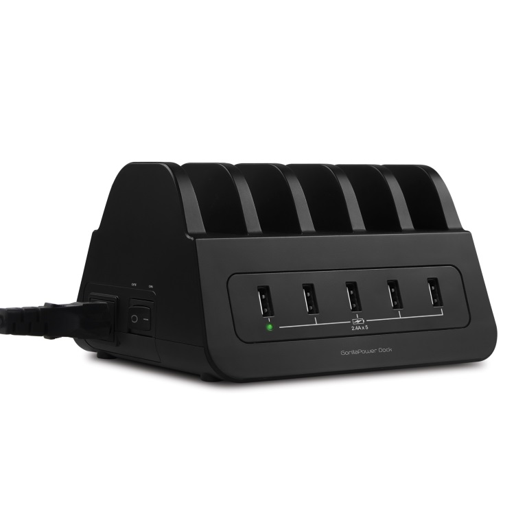 mbeatÂ®, Gorilla, Power, Dock, 5-Port, 60W, USB, Charging, Dock, with, 2, AU, Power, Sockets, -, 5, Device, Fast, Charge, Station/, iPhone/i, 