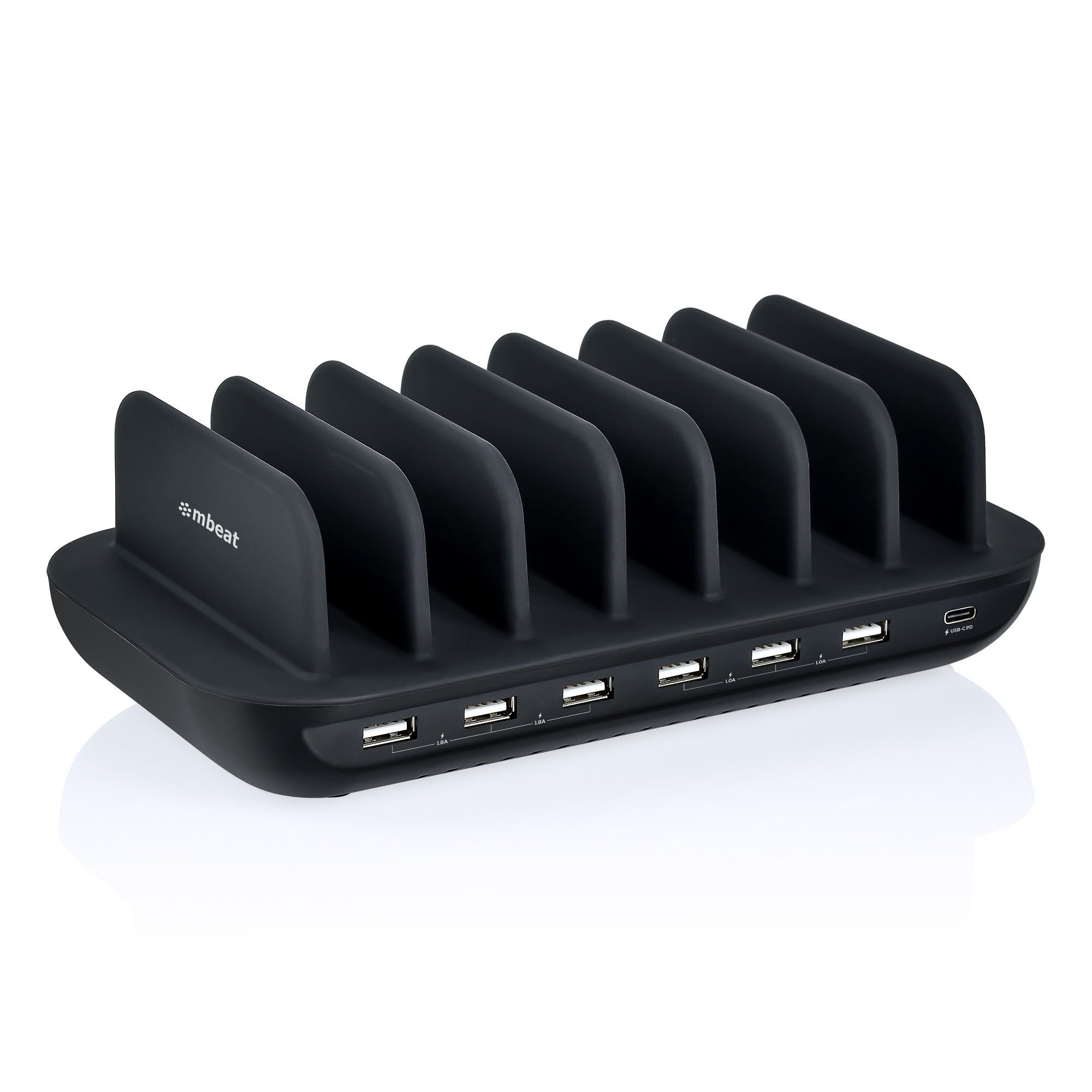 mbeatÂ®, Gorilla, Power, 60W, 7, Port, USB-C, &, USB, Charging, Station, 