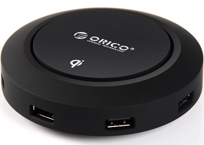ORICO, 5, Port, USB, Charger, with, QI, Wireless, Charging, Mode, 