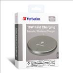 Verbatim, Metallic, Wireless, Charger-Gray, 