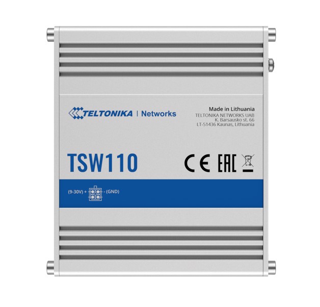 Teltonika, TSW110, L2, Unmanaged, PoE+, Switch, 4x, PoE, Ports, PLUG-N-PLAY, 