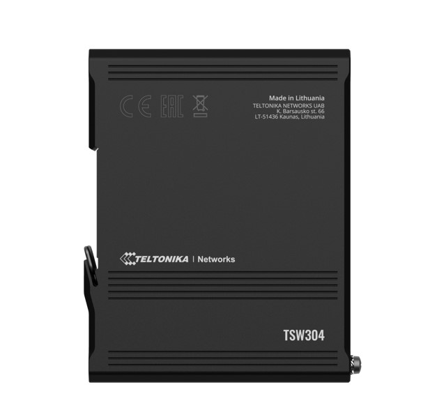 Teltonika, DIN, rail, switch, unmanaged, 4, x, Gigabit, Ethernet, Up, to, 1000, Mbps, power, supply, voltages, (7-57, VDC, and, 9-40, VAC, 