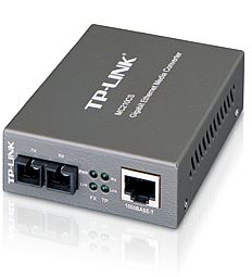 TP-Link, MC210CS, Gigabit, Ethernet, RJ45, to, SC, Fiber, Single-Mode, Media, Converter, Extends, Distance, up, to, 15km, 