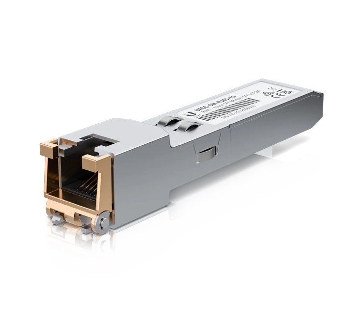Ubiquiti, SFP, to, RJ45, Transceiver, Module, 1000Base-T, Copper, SFP, Transceiver, 1Gbps, Throughput, Rate, Supports, Up, to, 100m, 