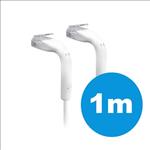 UniFi, Patch, Cable, 1m, White, Both, End, Bendable, to, 90, Degree, RJ45, Ethernet, Cable, Cat6, Ultra-Thin, 3mm, Diameter, U-Cable-P, 