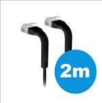 UniFi, Patch, Cable, 2m, Black, Both, End, Bendable, to, 90, Degree, RJ45, Ethernet, Cable, Cat6, Ultra-Thin, 3mm, Diameter, U-Cable-P, 
