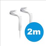 UniFi, Patch, Cable, 2m, White, Both, End, Bendable, to, 90, Degree, RJ45, Ethernet, Cable, Cat6, Ultra-Thin, 3mm, Diameter, U-Cable-P, 