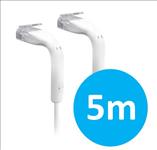 UniFi, Patch, Cable, 5m, White, Both, End, Bendable, to, 90, Degree, RJ45, Ethernet, Cable, Cat6, Ultra-Thin, 3mm, Diameter, U-Cable-P, 