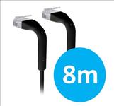 UniFi, Patch, Cable, 8m, Black, Both, End, Bendable, to, 90, Degree, RJ45, Ethernet, Cable, Cat6, Ultra-Thin, 3mm, Diameter, U-Cable-P, 