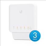 Ubiquiti, USW, Flex, 3, Pack-, Managed, Layer, 2, Gigabit, switch, with, auto-sensing, 802.3af, PoE, support., 1x, PoE, In, 4x, PoE, Out, 