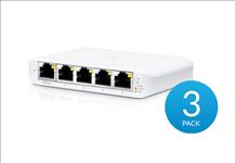 Ubiquiti, USW, Flex, Mini, -, 5, Port, Managed, UniFi, Layer, 2, Gigabit, Switch, -, 1x, PoE, Input, -, 3, Pack, -, No, PSU, 