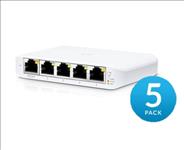 Ubiquiti, USW, Flex, Mini, -, 5, Port, Managed, UniFi, Layer, 2, Gigabit, Switch, -, 1x, PoE, Input, -, 5, Pack, -, No, PSU, 