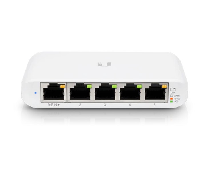 Ubiquiti, USW, Flex, Mini, -, Managed, UniFi, Layer, 2, Gigabit, Switch, 5x, GbE, RJ45, Ports, Powerable, Via, PoE, (802.3af), or, USB, T, 