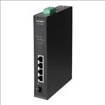 Edimax, IGS-1105P, Industrial, 5-Port, Gigabit, Din-Rail, Switch-, 4, Gigabit, PoE+, ports, and, 1, SFP, uplink, 