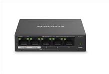 Mercusys, MS105GP, 5-Port, Gigabit, Desktop, Switch, with, 4-Port, PoE+, 10/100/1000, Mbps, RJ45, ports, Up, to, 250, m, 