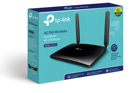 TP-LINK, ARCHER, MR200, AC750, Wireless, Dual, Band, 4G, LTE, Router, 3YR, WTY, 