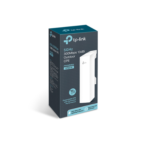 TP-Link, CPE510, 5GHz, 300Mbps, 13dBi, Outdoor, CPE, Access, Point, up, to, 27dBm, 2T2R, 802.11a/n, 16dBi, directional, antenna, Weat, 