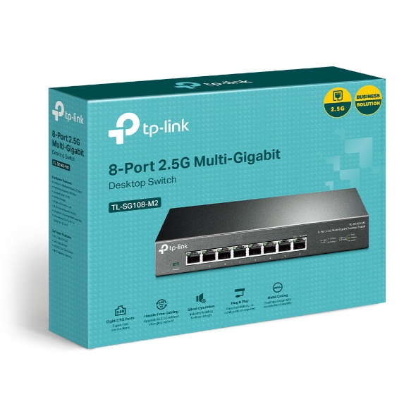 TP-LINK, 8-PORT, UNMANAGED, 2.5G, SWITCH, METAL, CASE, 5YR, 
