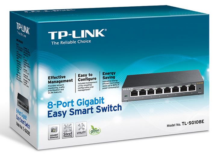 TP-LINK, 8-PORT, EASY, SMART, GIGABIT, SWITCH, 5YR, 