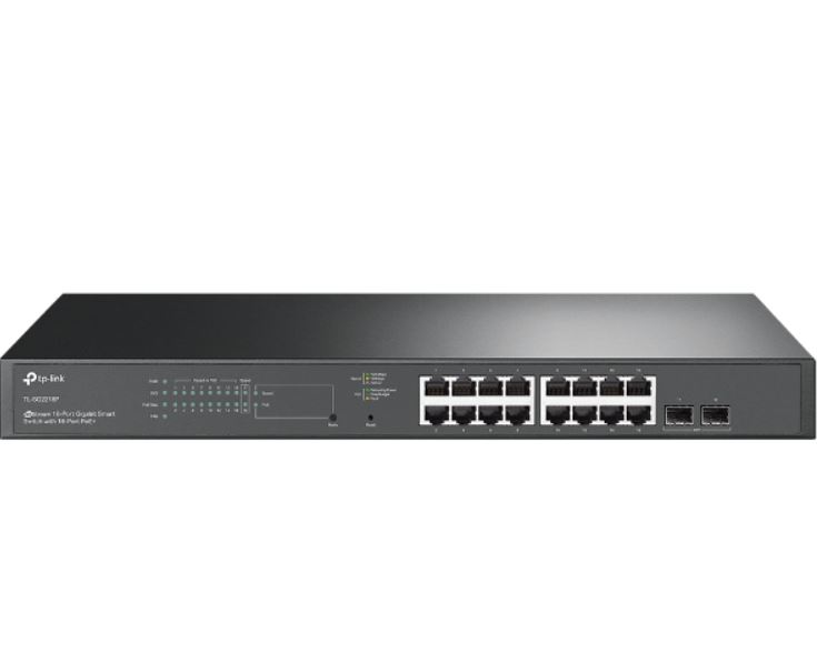 TP-Link, TL-SG2218P, JetStream, 18-Port, Gigabit, Smart, Switch, 16-Port, PoE+, Omada, SDN, 2x, GBit, SFP, Slots, 150W, PoE, Budget, 