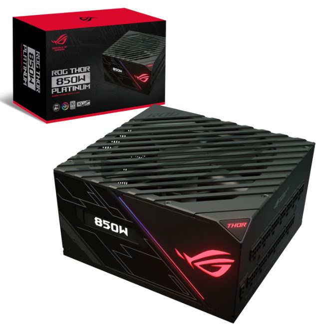 ASUS, ROG-THOR-850P, 850w, PLATINUM, Power, Supply, With, Aura, Sync, /, OLED, 