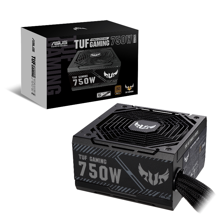 Power Supplies/ASUS: ASUS, TUF-GAMING-750B, PSU, 750W, Bronze, 80, Plus, Bronze, Military, Grade, Protective, PCB, Coat, Axial-Tech, Fan, Sleeved, Cables, 