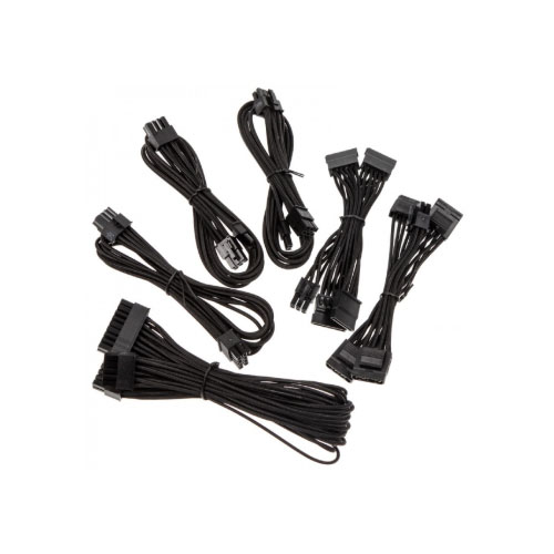 For, Corsair, SFX, PSU, -, Professional, Individually, sleeved, DC, Cable, Pro, Kit, SF, Series, Type, 4, (Generation, 3), BLACK, -, CP-8, 