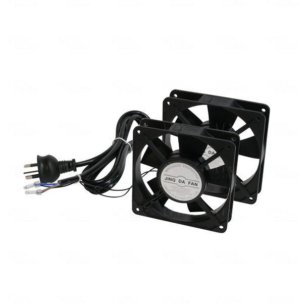 LDR, 2, Way, Fan, Kit, with, power, switch, -, 2x, Fans, -, Black, Metal, Construction, -, For, Installation, in, LDR, Hinged, &, Single, Secti, 