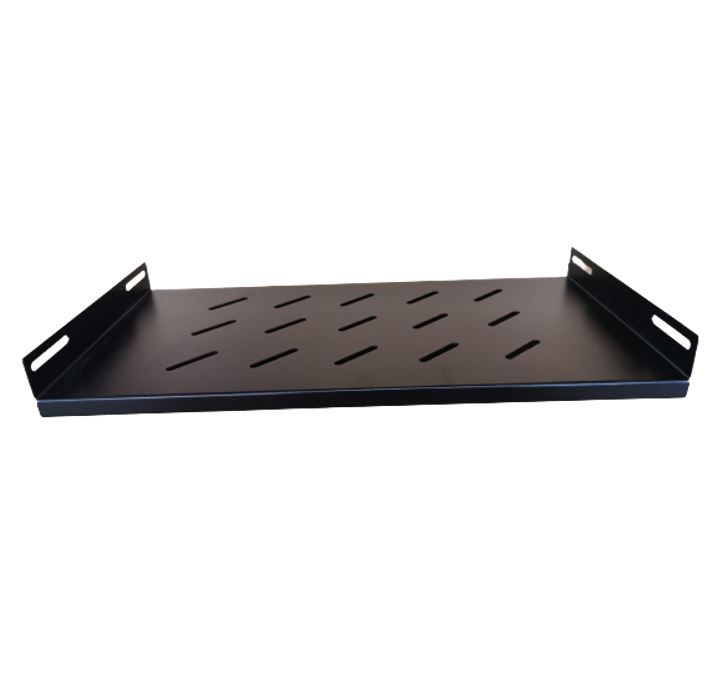 LDR, Fixed, 1U, 550mm, Deep, Shelf, Recommended, for, 19, 800mm, Deep, Cabinet, -, Black, Metal, Construction, 