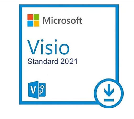 Microsoft, Visio, Standard, 2021(32/64, BIT), -, (ESD), ELECTRONIC, LICENSE, -, No, Refund, 