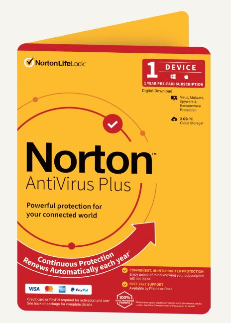 Norton, Antivirus, Plus, Empower, 2GB, 1, User, 1, Device, 