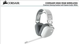 Corsair, HS80, RGB, Wireless, White-, Dolby, Atoms, Hyper, Fast, Slipstream, Wireless, -, Gaming, Headset, Headphones, 