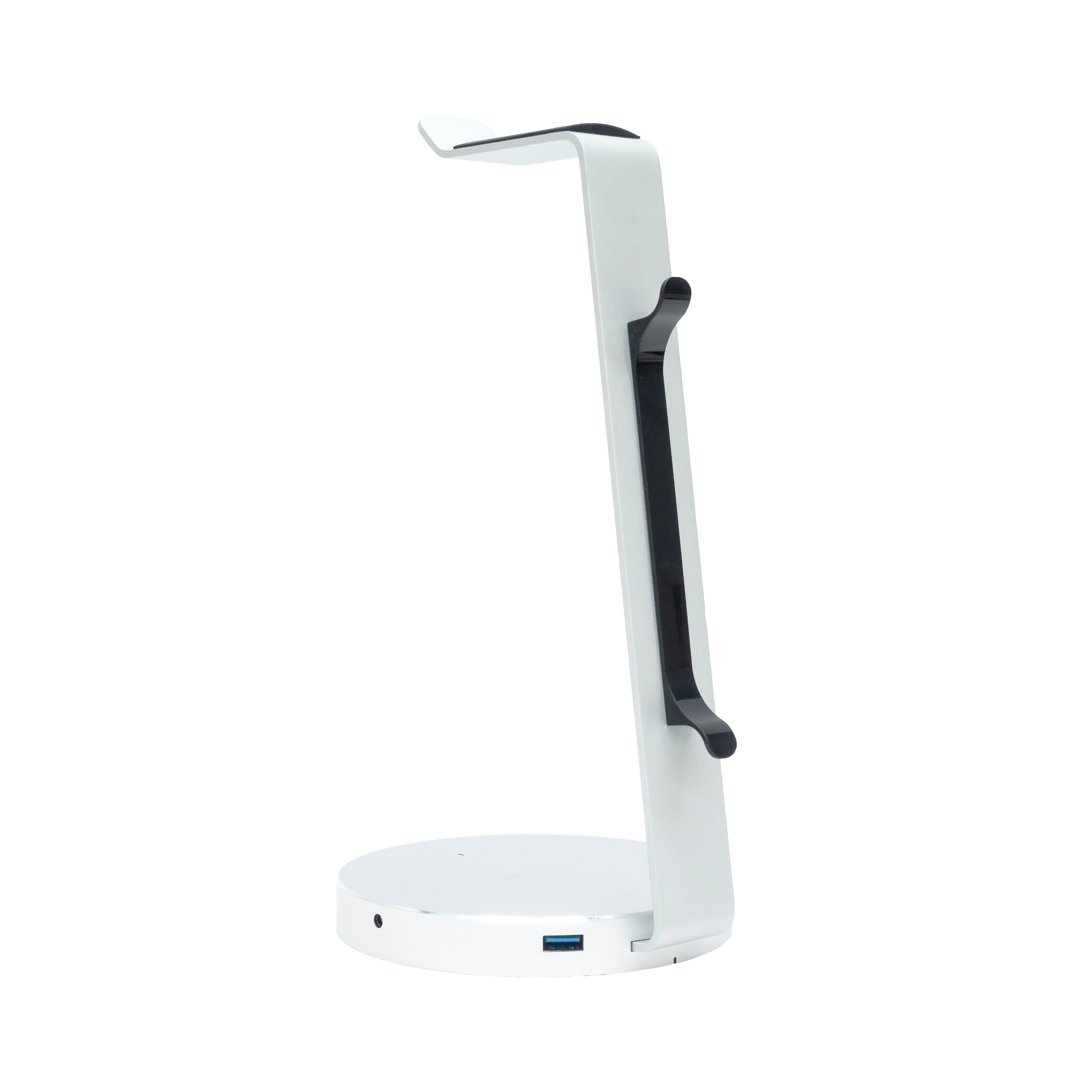 mbeatÂ®, ZACK, Aluminium, Headphone, Stand, with, 3.0, Hub, and, Audio, -, 4xUSB, 3.0, 1x, 3.5mm, Audio, Jack, &, Mic/Data, Transfer, 5Gh, 