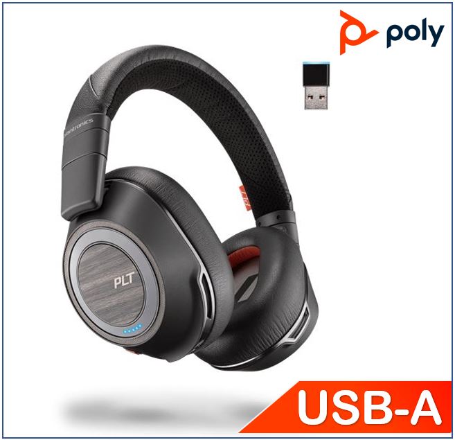 Plantronics/Poly, Voyager, B8200, UC, headset, Black, Bluetooth, 4, Mics, Dual-mode, ANC, Mute, Alert, Smart, sensors, SoundGuar, 