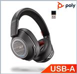 Plantronics/Poly, Voyager, B8200, UC, headset, Black, Bluetooth, 4, Mics, Dual-mode, ANC, Mute, Alert, Smart, sensors, SoundGuar, 