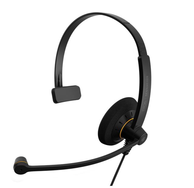 EPOS, Sennheiser, Monaural, Wideband, Office, headset, integrated, call, control, USB, connect, Activegard, protection, large, e, 