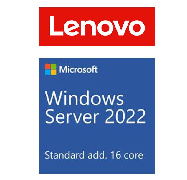 Windows Server - OEM/Lenovo: LENOVO, Windows, Server, 2022, Standard, Additional, License, (16, core), (No, Media/Key), (Reseller, POS, Only), 