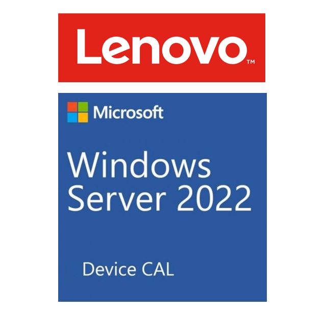 Windows Server - OEM/Lenovo: LENOVO, Microsoft, Windows, Server, 2022, CAL, (5, Device), ST50, /, ST250, /, SR250, /, ST550, /, SR530, /, SR550, /, SR650, /, SR630, 