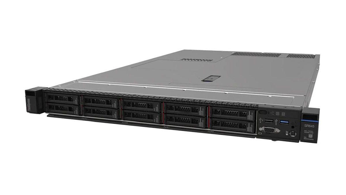 LENOVO, ThinkSystem, SR645, 1U, Rack, Server, 1x, AMD, EPYC, 7262, 3.2Ghz, 1x16GB, 3200Mh, 8, x, 2.5, HS, Disk, Bays, 4x, 1Gbe, 1x110W, 