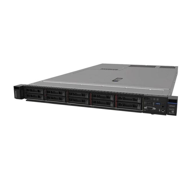 LENOVO, ThinkSystem, SR645, (1/2x, AMD, EPYC, 7413, 24C/48T, 2.65GHz, 1/32x, 16GB, 8/8x, SFF, HS, 930-8i, 2GB, RAID, 2x, 10GbE, RJ-45, 