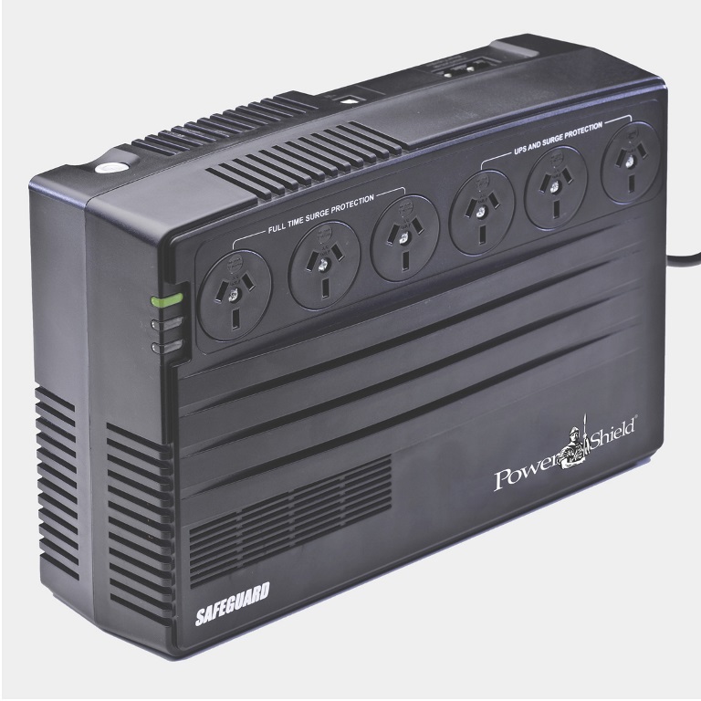 Uninterruptible Power Supplies (UPS)/PowerShield: PowerShield, SafeGuard, 750VA/450W, Line, Interactive, Powerboard, Style, UPS, with, AVR, Telephone, or, Modem, Surge, Protection., W, 