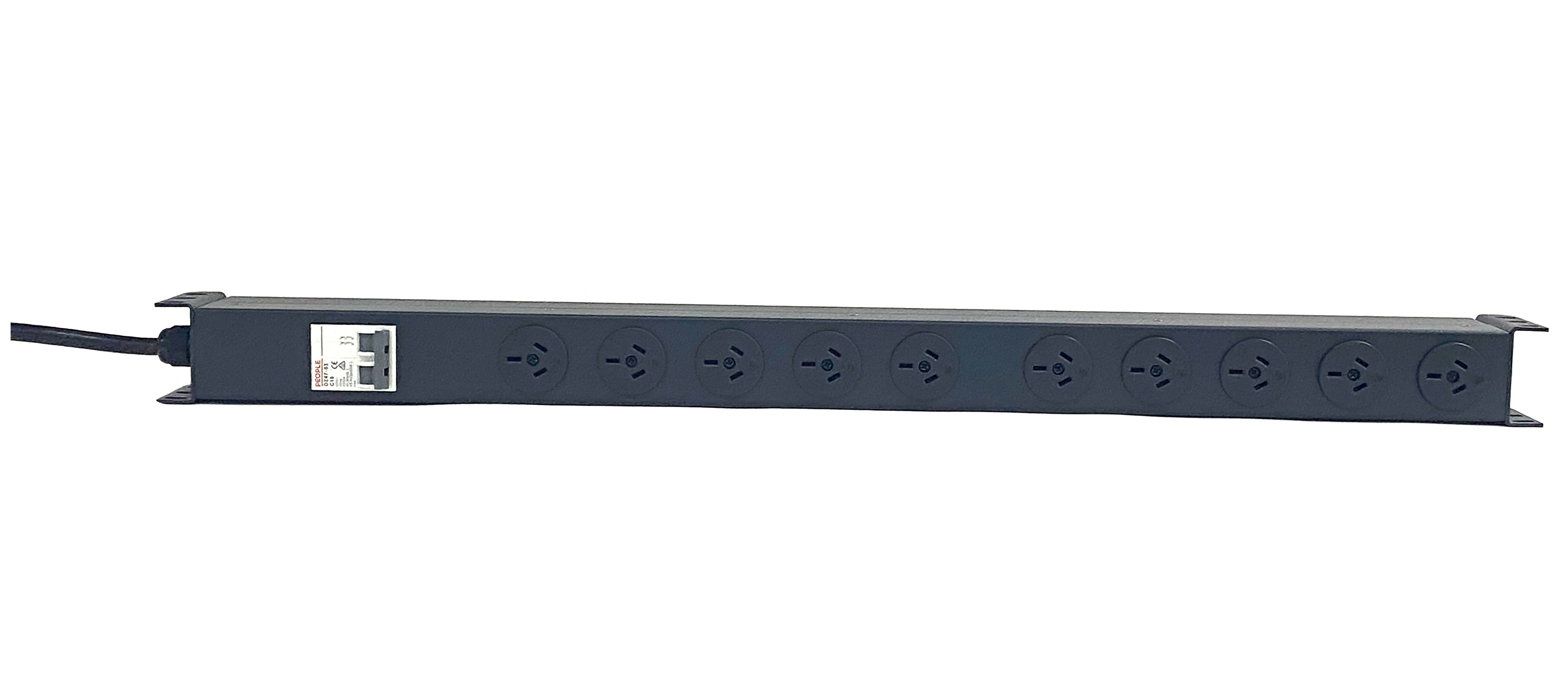 PowerShield, RPR-10V15MCB, Vertical, PDU, with, 16A, Aus, Input, plug, 10, Aus, outlets, 